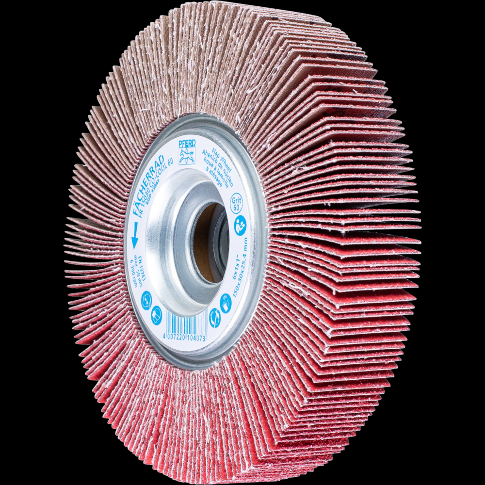 PFERD Unmounted Flap Wheel, 6&#34; x 1, 1&#34; Arbor, 60 Grit, Ceramic oxide CO-COOL<span class=' ItemWarning' style='display:block;'>Item is usually in stock, but we&#39;ll be in touch if there&#39;s a problem<br /></span>