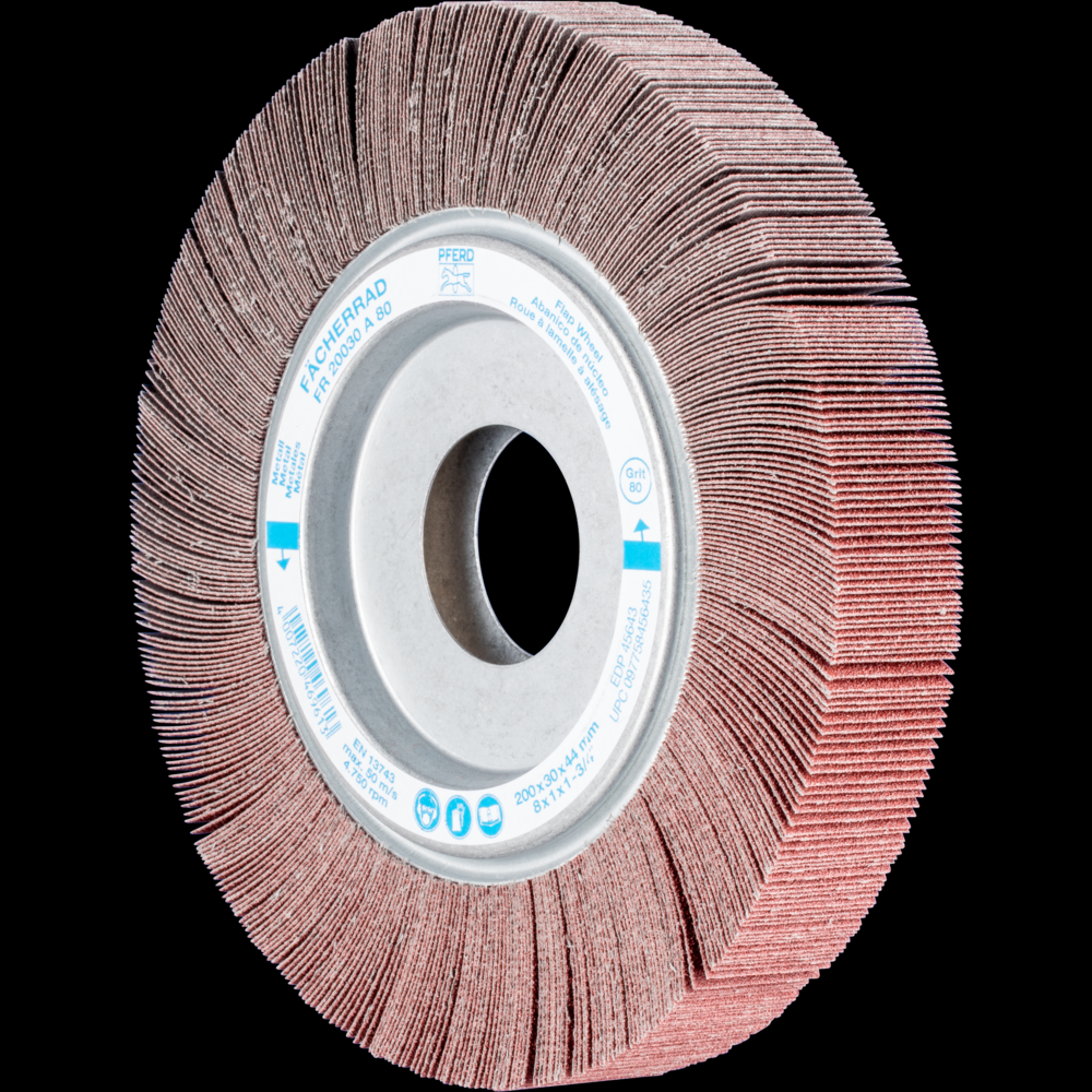 PFERD Unmounted Flap Wheel, 8&#34; x 1, 1&#34; Arbor, 80 Grit, Aluminum oxide<span class=' ItemWarning' style='display:block;'>Item is usually in stock, but we&#39;ll be in touch if there&#39;s a problem<br /></span>