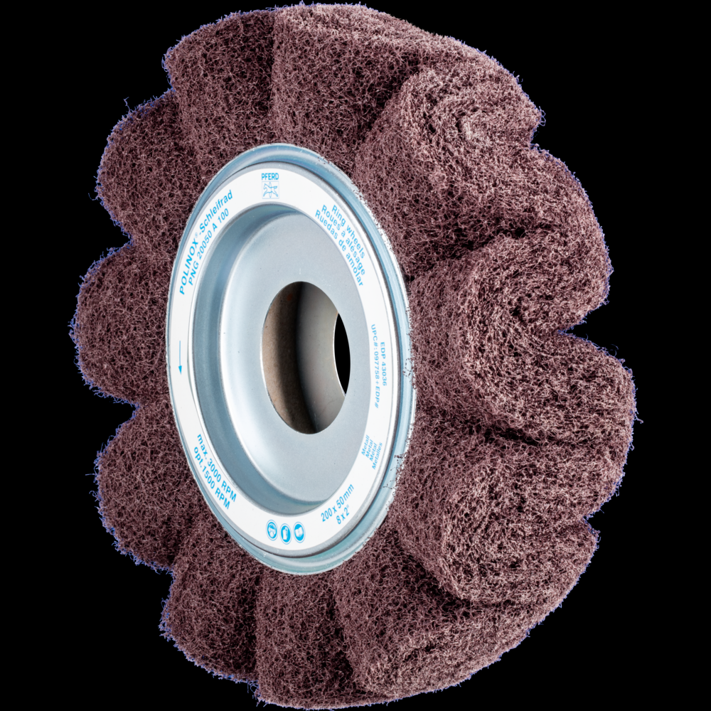 PFERD POLINOX® Unmounted Flap Wheel, 6&#34; x 2, 1&#34; AH, Corrugated,100 Grit,Aluminum oxide<span class=' ItemWarning' style='display:block;'>Item is usually in stock, but we&#39;ll be in touch if there&#39;s a problem<br /></span>