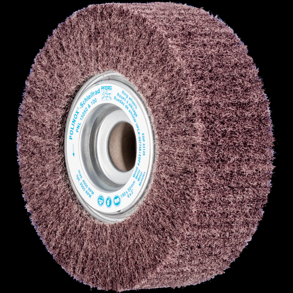 PFERD POLINOX® Unmounted Flap Wheel, 6&#34; x 2, 1&#34; AH, Radial, 100 Grit, Aluminum oxide<span class=' ItemWarning' style='display:block;'>Item is usually in stock, but we&#39;ll be in touch if there&#39;s a problem<br /></span>