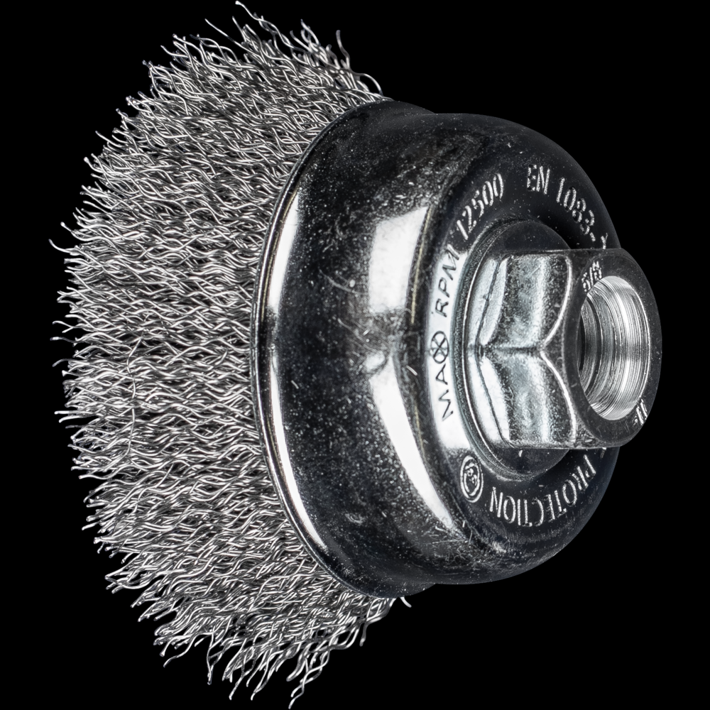 PFERD Crimped Wire Cup Brush PSF 2-3/4&#34; Dia. .014 Carbon Steel 5/8-11&#34; Thread<span class=' ItemWarning' style='display:block;'>Item is usually in stock, but we&#39;ll be in touch if there&#39;s a problem<br /></span>