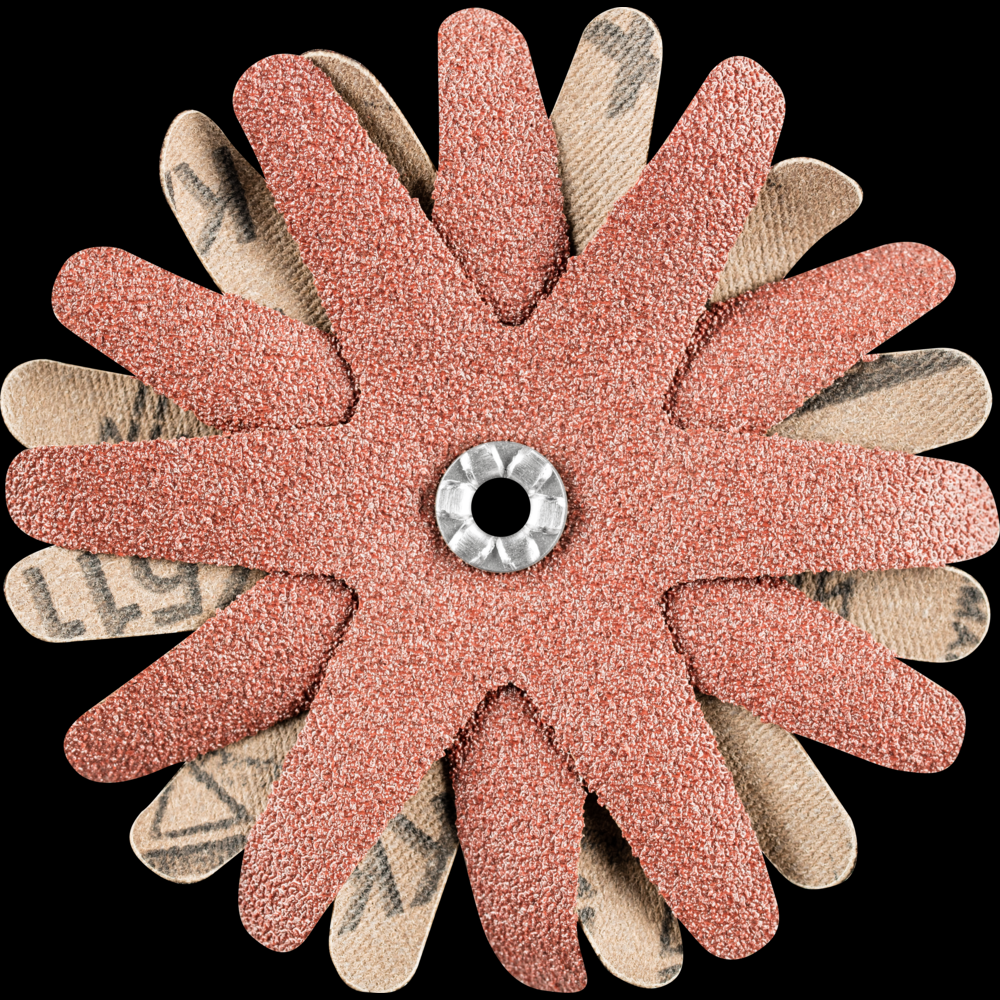 PFERD POLISTAR-TUBE Abrasive Star, 3-1/2&#34; dia,4 Layers,5mm Bore,60 Grit,Aluminum oxide<span class=' ItemWarning' style='display:block;'>Item is usually in stock, but we&#39;ll be in touch if there&#39;s a problem<br /></span>