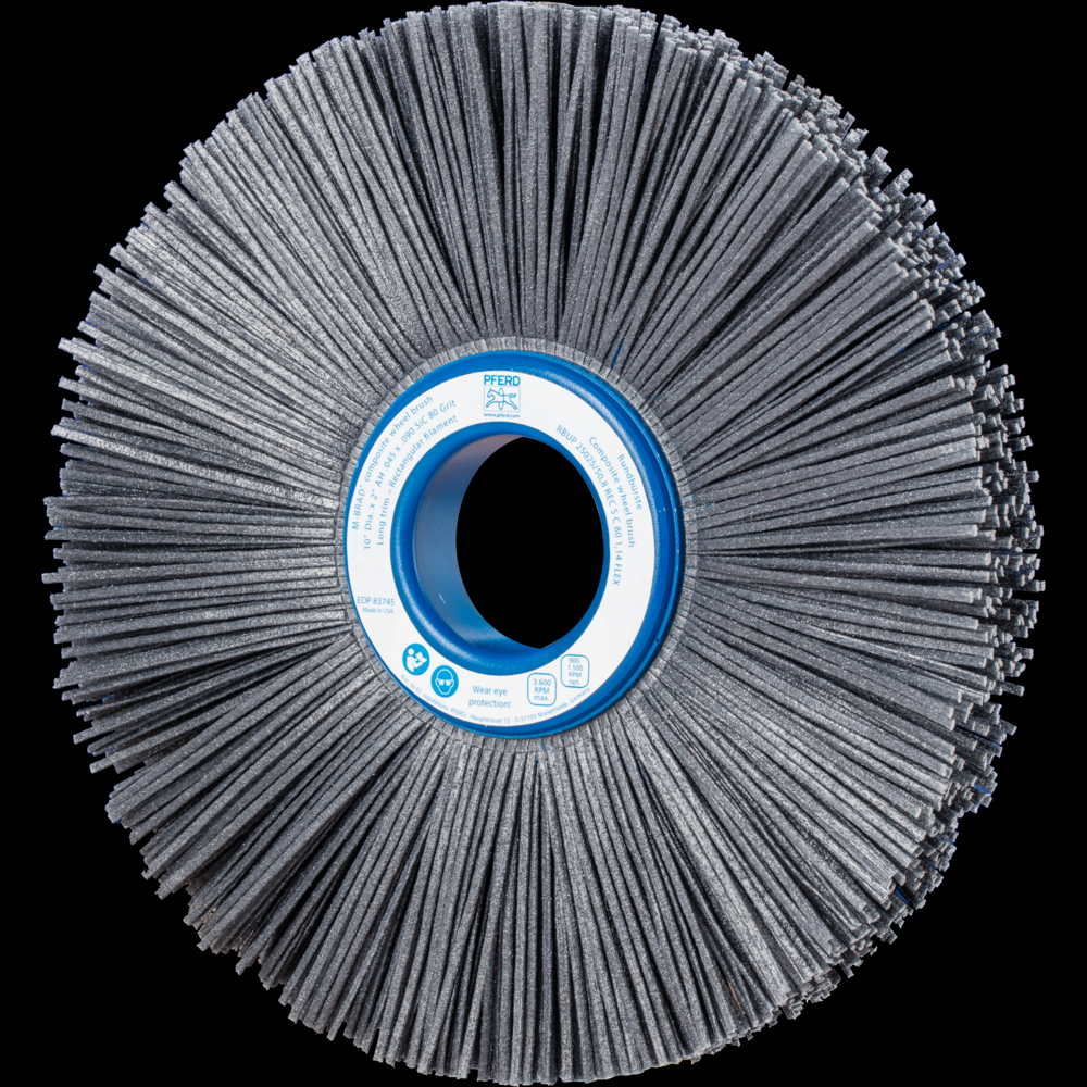 PFERD M-BRAD® Composite Wheel Brush 10&#34; Dia. M-BRAD® Silicon Carbide 2&#34; Arbor<span class=' ItemWarning' style='display:block;'>Item is usually in stock, but we&#39;ll be in touch if there&#39;s a problem<br /></span>