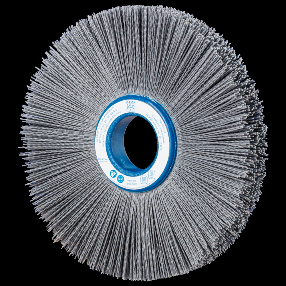 PFERD M-BRAD® Composite Wheel Brush 10&#34; Dia. .035/180 Grit SiC 2&#34; Keyed Arbor<span class=' ItemWarning' style='display:block;'>Item is usually in stock, but we&#39;ll be in touch if there&#39;s a problem<br /></span>