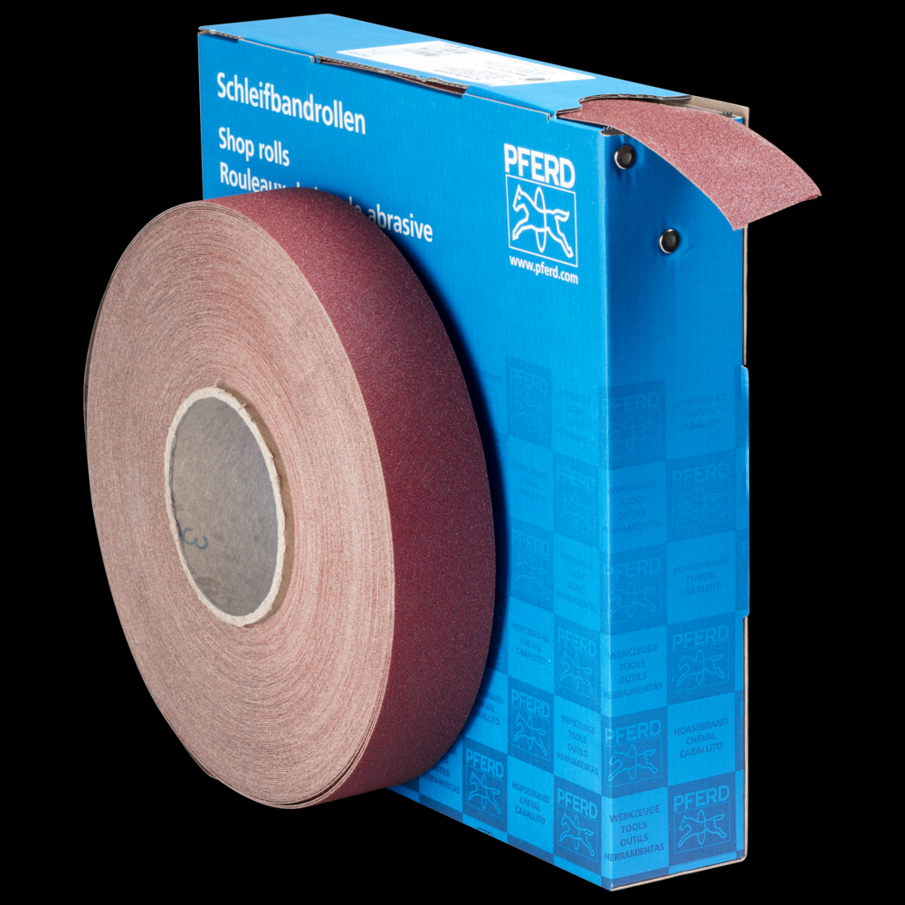 PFERD Shop Roll, Resin over Resin Heavy-Duty,1-1/2&#34; x 50 yards,100 Grit,Aluminum oxide<span class=' ItemWarning' style='display:block;'>Item is usually in stock, but we&#39;ll be in touch if there&#39;s a problem<br /></span>