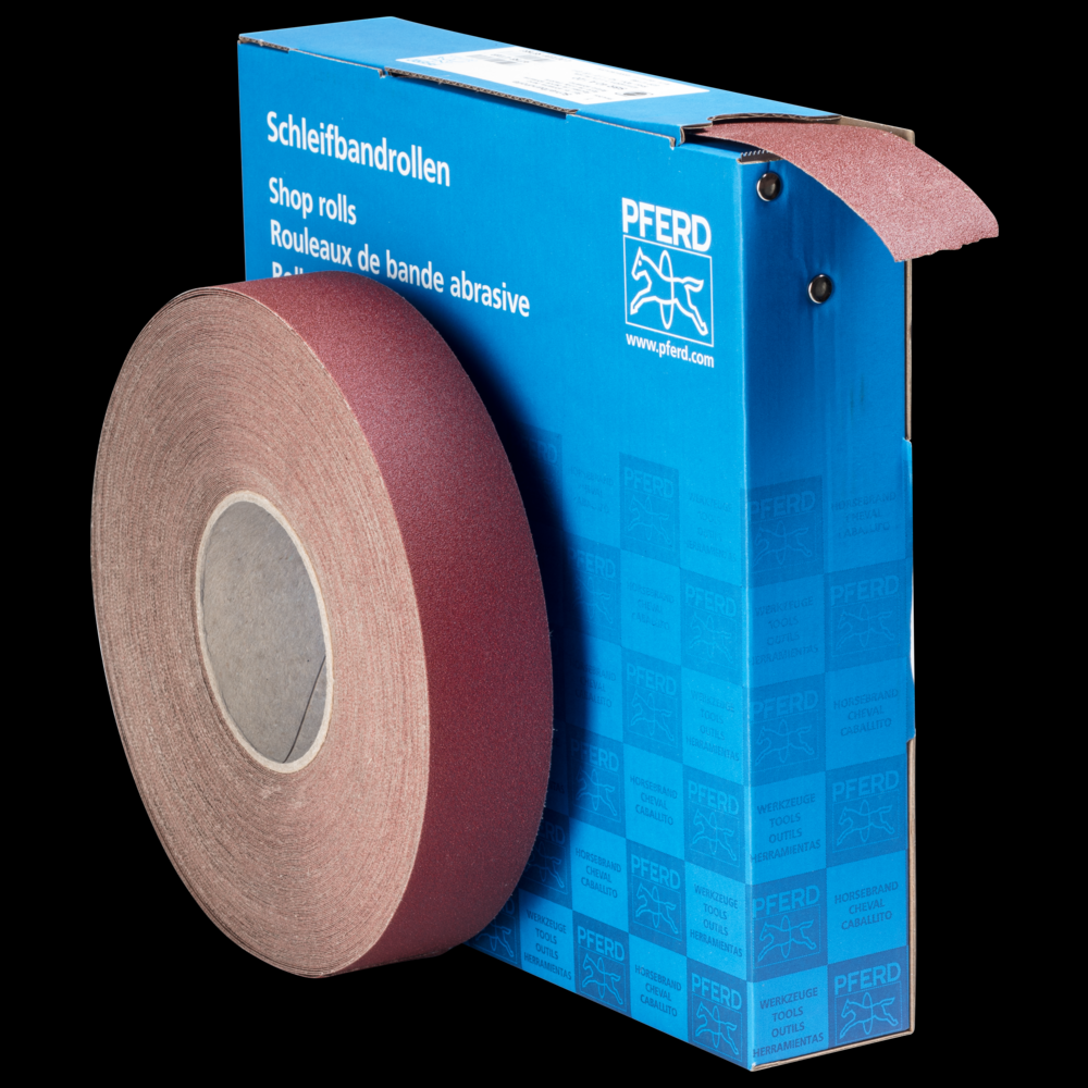 PFERD Shop Roll, Resin over Resin Heavy-Duty,1-1/2&#34; x 50 yards,120 Grit,Aluminum oxide<span class=' ItemWarning' style='display:block;'>Item is usually in stock, but we&#39;ll be in touch if there&#39;s a problem<br /></span>