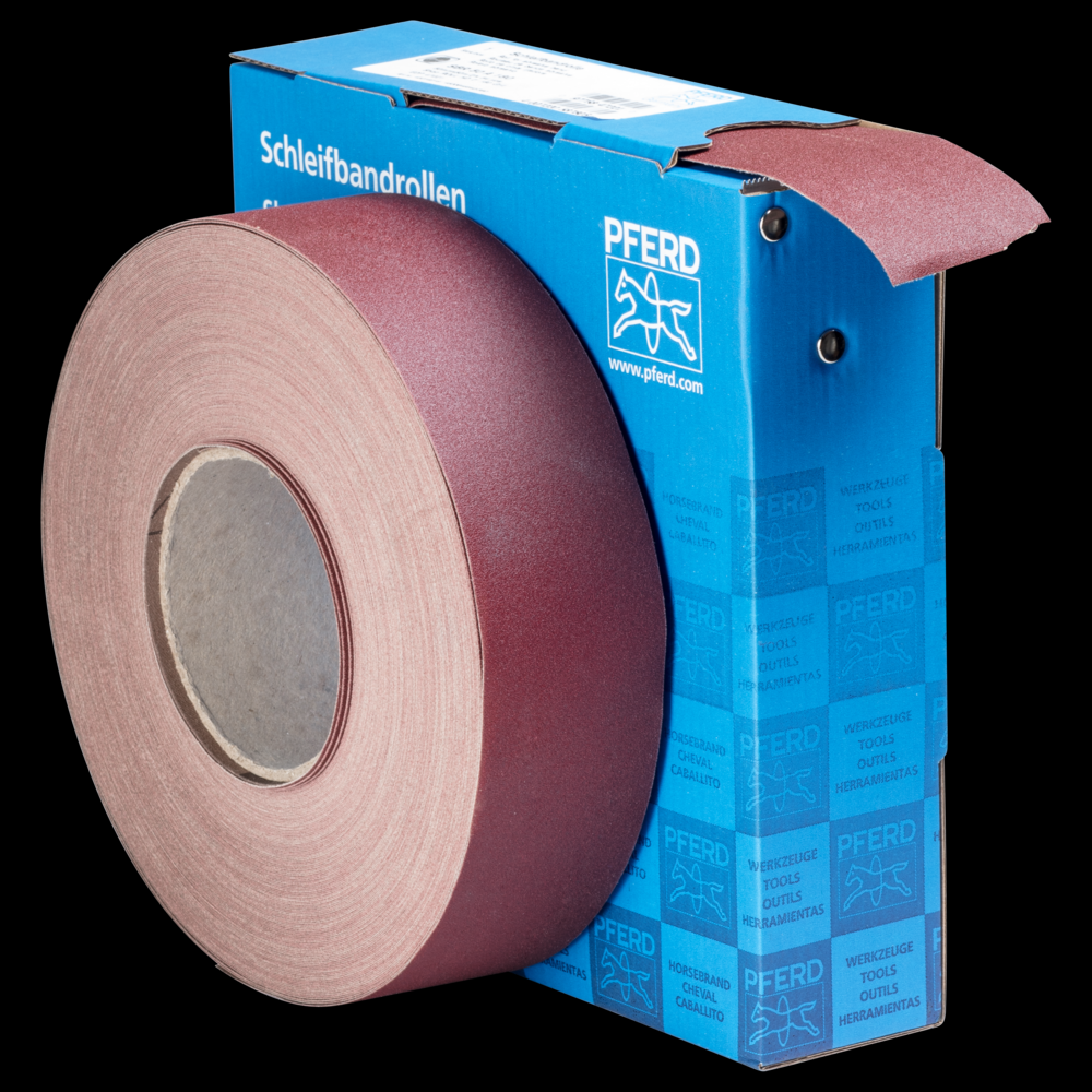 PFERD Shop Roll, Resin over Resin Heavy-Duty, 2&#34; x 50 yards, 180 Grit, Aluminum oxide<span class=' ItemWarning' style='display:block;'>Item is usually in stock, but we&#39;ll be in touch if there&#39;s a problem<br /></span>