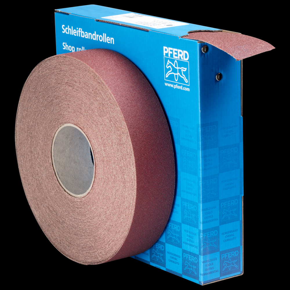 PFERD Shop Roll, Resin over Resin Heavy-Duty, 2&#34; x 50 yards, 80 Grit, Aluminum oxide<span class=' ItemWarning' style='display:block;'>Item is usually in stock, but we&#39;ll be in touch if there&#39;s a problem<br /></span>