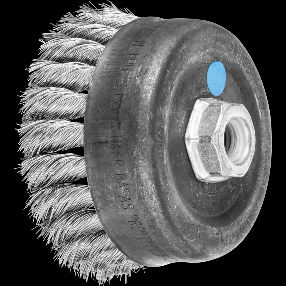 PFERD COMBITWIST® Knot Wire Cup Brush 4&#34; Dia. .014 Stainless Steel 5/8-11&#34; Thread<span class=' ItemWarning' style='display:block;'>Item is usually in stock, but we&#39;ll be in touch if there&#39;s a problem<br /></span>