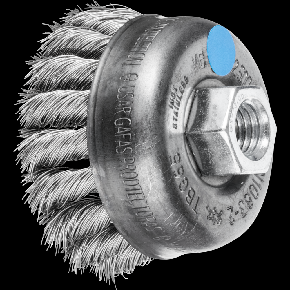 PFERD COMBITWIST® Knot Wire Cup Brush 2-3/4&#34; Dia. .014 Stainless Steel 5/8-11&#34; Thread<span class=' ItemWarning' style='display:block;'>Item is usually in stock, but we&#39;ll be in touch if there&#39;s a problem<br /></span>