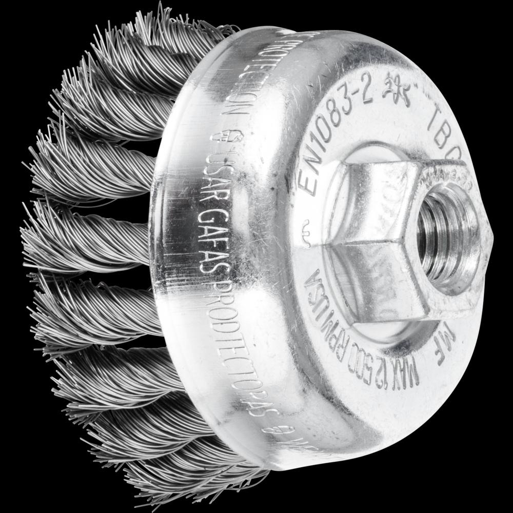 PFERD Knot Wire Cup Brush 2-3/4&#34; Dia. .014 Carbon Steel 3/8-24 Thread<span class=' ItemWarning' style='display:block;'>Item is usually in stock, but we&#39;ll be in touch if there&#39;s a problem<br /></span>