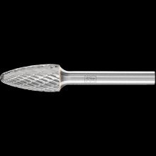 Pferd Inc. 21722276 - PFERD Carbide Bur SF-5 Tree Shape TOUGH Double Cut 1/2" x 1" x 1/4" Shank