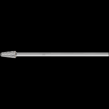 Pferd Inc. 21722774 - PFERD Carbide Bur SL-4L 14° Taper TOUGH Double Cut 1/2" x 1-1/8" x 1/4" Shank