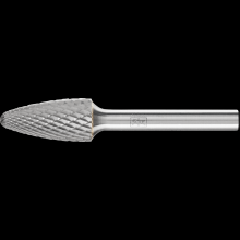 Pferd Inc. 21724723 - PFERD Carbide Bur SF-5 Tree Shape Diamond Cut 1/2" x 1" x 1/4" Shank