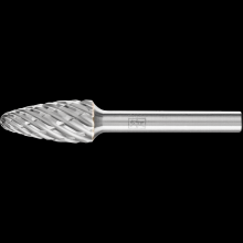 Pferd Inc. 21724728 - PFERD Carbide Bur SF-5 Tree Shape STEEL Cut 1/2" x 1" x 1/4" Shank