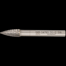 Pferd Inc. 21724793 - PFERD Carbide Bur SG-2 Pointed Tree Shape Diamond Cut 5/16" x 3/4" x 1/4" Shank