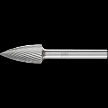 Pferd Inc. 21724811 - PFERD Carbide Bur SG-5 Pointed Tree Shape Single Cut 1/2" x 1" x 1/4" Shank