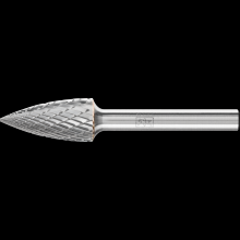 Pferd Inc. 21724812 - PFERD Carbide Bur SG-5 Pointed Tree Shape Double Cut 1/2" x 1" x 1/4" Shank