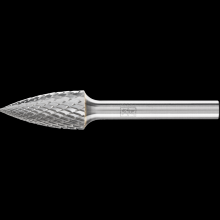 Pferd Inc. 21724813 - PFERD Carbide Bur SG-5 Pointed Tree Shape Diamond Cut 1/2" x 1" x 1/4" Shank