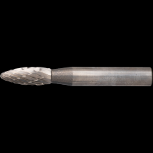 Pferd Inc. 21724863 - PFERD Carbide Bur SH-1 Flame Shape Diamond Cut 1/4" x 5/8" x 1/4" Shank