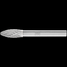 Pferd Inc. 21724872 - PFERD Carbide Bur SH-2 Flame Shape Double Cut 5/16" x 3/4" x 1/4" Shank