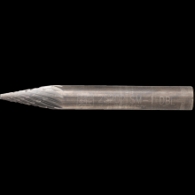 Pferd Inc. 21725202 - PFERD Carbide Bur SM-1 Pointed Cone Shape Double Cut 1/4" x 1/2" x 1/4" Shank