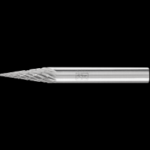 Pferd Inc. 21725212 - PFERD Carbide Bur SM-2 Pointed Cone Shape Double Cut 1/4" x 3/4" x 1/4" Shank