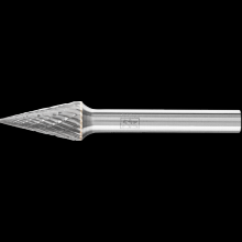 Pferd Inc. 21725232 - PFERD Carbide Bur SM-4 Pointed Cone Shape Double Cut 3/8" x 3/4" x 1/4" Shank