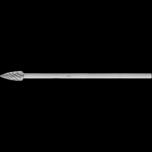 Pferd Inc. 21725646 - PFERD Carbide Bur SG-5 L6 Pointed Tree Shape STEEL Cut 1/2" x 1" x 1/4" Shank