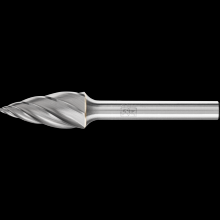 Pferd Inc. 21725656 - PFERD Carbide Bur SG-6 Pointed Tree Shape ALU Cut 5/8" x 1" x 1/4" Shank