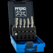 Pferd Inc. 21726550 - PFERD Carbide Bur Set 5 Piece ALU Cut/Non-ferrous 1/4" Shank Plastic Case