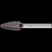 Pferd Inc. 21727292 - PFERD HICOAT® Carbide Bur SF-5 Tree Shape Double Cut 1/2" x 1" x 1/4" Shank