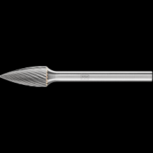 Pferd Inc. 21823381 - PFERD Carbide Bur SG-51 Pointed Tree Shape Single Cut 1/4" x 1/2" x 1/8" Shank