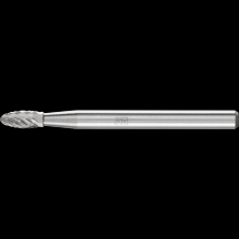 Pferd Inc. 21823402 - PFERD Carbide Bur SH-41 Flame Shape Double Cut 1/8" x 1/4" x 1/8" Shank