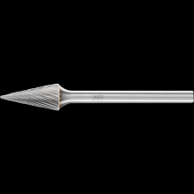 Pferd Inc. 21823501 - PFERD Carbide Bur SM-51 Pointed Cone Shape Single Cut 1/4" x 1/2" x 1/8" Shank