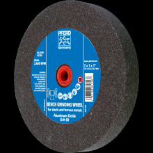 Pferd Inc. 39008733 - PFERD Vitrified Bench Wheel, UNIVERSAL, 7" x 1 x 1, 60 Grit, Aluminum Oxide