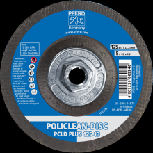 Pferd Inc. 47803077 - PFERD POLICLEAN® PLUS Disc, 5" x 1/2 x 5/8-11, T27, Flat, Aluminum oxide