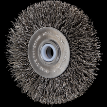 Pferd Inc. 79180003 - PFERD Crimped Wire Wheel Brush 3" Dia Narrow Face .014 Carbon Steel 1/2-3/8" Arbor