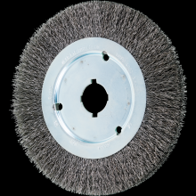 Pferd Inc. 79180167 - PFERD Crimped Wire Wheel Brush 8" Dia Narrow Face .012 Carbon Steel 2" Keyed Arbor