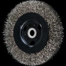 Pferd Inc. 79180347 - PFERD Crimped Wire Wheel Brush 4" Dia Narrow Face .012 Stainless Steel 5/8-1/2" Arbor