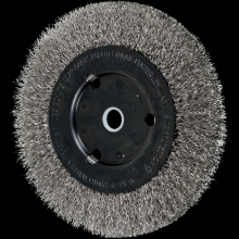 Pferd Inc. 79180370 - PFERD Crimped Wire Wheel Brush 6" Dia Narrow Face .010 Stainless Steel 5/8-1/2" Arbor