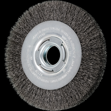 Pferd Inc. 79181120 - PFERD Crimped Wire Wheel Brush 7" Dia Medium Face .010 Carbon Steel 2" Arbor