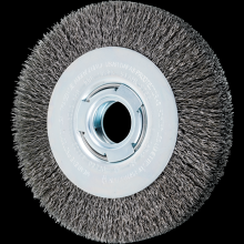 Pferd Inc. 79181122 - PFERD Crimped Wire Wheel Brush 7" Dia Medium Face .014 Carbon Steel 2" Arbor