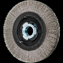 Pferd Inc. 79181173 - PFERD Crimped Wire Wheel Brush 8" Dia Medium Face .014 Stainless Steel 2" Keyed Arbor