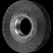 Pferd Inc. 79181232 - PFERD Crimped Wire Wheel Brush 6" Dia Wide Face .006 Carbon Steel 2" Arbor