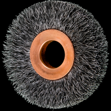 Pferd Inc. 79181527 - PFERD Tube Center Wire Wheel Brush 2" Dia. .008 Carbon Steel 1/2-3/8" Arbor