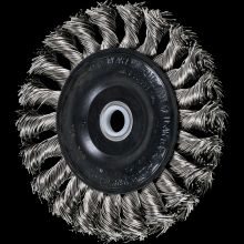 Pferd Inc. 79181808 - PFERD Standard Twist Knot Wire Wheel Brush 4" Dia. .020 Stainless Steel 1/2-3/8" Arbor