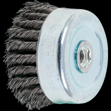 Pferd Inc. 79182540 - PFERD Knot Wire Cup Brush 4" Dia. .023 Carbon Steel 5/8-11" Thread (int.)