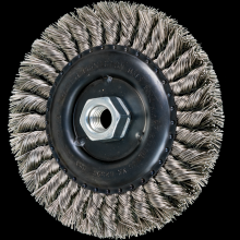 Pferd Inc. 79182598 - PFERD Standard Twist Knot Wire Wheel Brush 6" Dia. .023 Stainless Steel 5/8-11" Thread