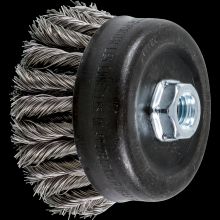 Pferd Inc. 79182657 - PFERD COMBITWIST® Knot Wire Cup Brush 4" Dia. .023 SS 5/8-11" Thread